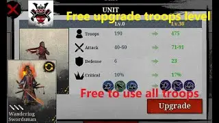 Great Conqueror 2: How to get free Troops & Free max level up?