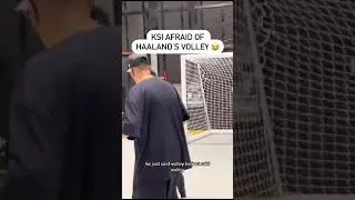 KSI AFRAID OF HAALAND'S VOLLEY 😂 #fyp #football #trendingshorts #trending #ksi #haaland #loganpaul
