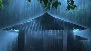 Within 3 Minutes You Will Fall into an Instant Sleep with Heavy Rain & Thunder on Tin Roof at Night.
