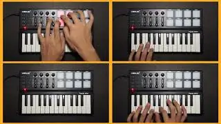 WORLDE Panda MINI 25-Key Ultra-Portable USB MIDI Keyboard Controller 8 Colorful Backlit Trigger Pads
