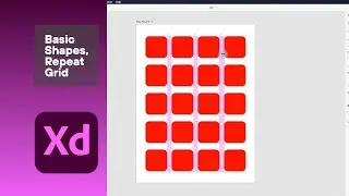 Adobe XD Basics, Color, Board, Shapes and Repeat Grid