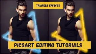 PicsArt Editing Tutorials | Glowing Effects || Triangle illustration | Editing for beginners 