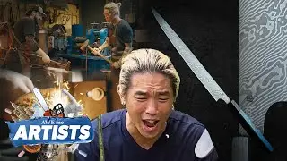 Forging a damascus sushi knife - Soj-uwu - AWE Me Artists