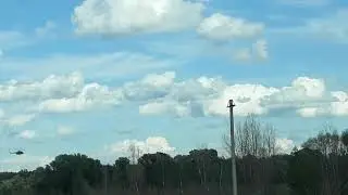 Видео шок!!! Опасные манёвры вертолёта!!