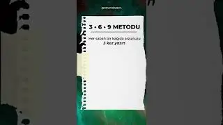 ⚡️3  6  9⚡️ NIKOLA TESLA'NIN MUCİZE METODU  