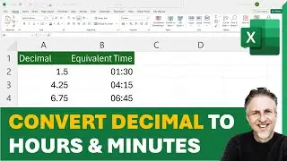Convert Decimal to Time in Excel | Convert Number to Time (Hours and Minutes)