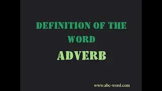 Definition of the word 
