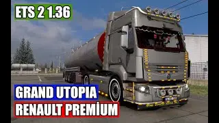 RENAULT PREMİUM VE DORSE - ETS 2 GRAND UTOPIA 1.39