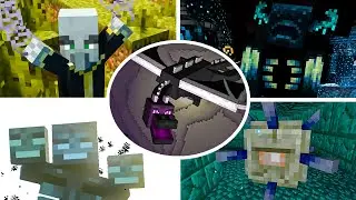 Minecraft - All Bosses Fight Gameplay (4K 60FPS)