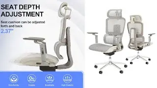 Koorbiir S400 Ergonomic Office Chair with 6D Armrests and 3D Headrest and Adaptive Lumbar Support