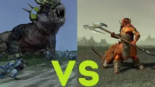 Дикий жуткий завр vs Дракоогр-шаггот: Total War Warhammer 2. тесты юнитов v1.8.3.
