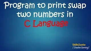Program to Swap two numbers in C Language
