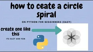 how to create a circle spiral on python l programming kids