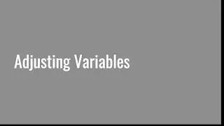 6.3 Adjusting Variables