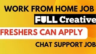Full Creative Work From Home Job || Latest Jobs Update