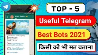 Top 5 Telegram Bots 2021 | Best Telegram Bots to Use in 2021 Hindi | @Mech4Tech