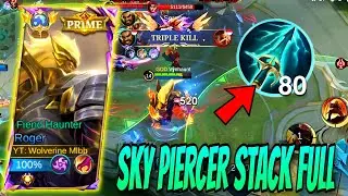 ROGER SKY PIERCER STACK FULL‼️BUILD ROGER TERSAKIT 2024 ~ MLBB