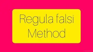 Regula Falsi Method | maths | KTUguru