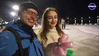 Crimea. Travel with a beautiful girl. New Year in Yalta. The hero city of Sevastopol