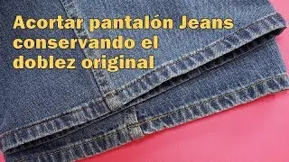 How to shorten hem a Jeans while retaining the original fold
