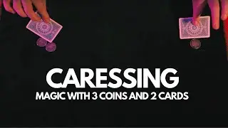 MAGIC TRICK with two CARDS and three COINS - "CARESSING"