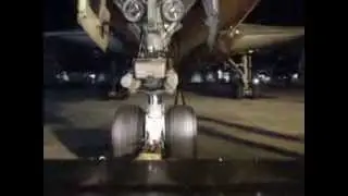 ABX, DHL 767-200F Push back from video from tug