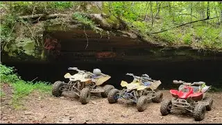 Muddy Sloppy Ride on my LTR450 with a 400ex, trx450 and SXS with some locals in Mt Vernon, Kentucky
