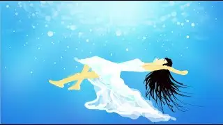 Drawing a Girl Underwater in Paint-3D