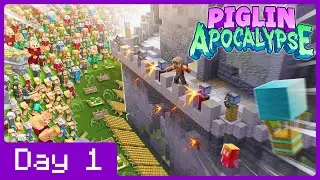 Piglin Apocalypse -Day 1- The Beginning Of The End... - Minecraft Bedrock Marketplace Map