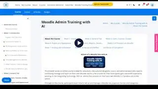 Moodle Admin Training with AI - Video Tutorial - Week 1