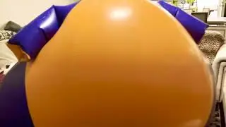 Testing a custom inflatable latex suit we built from a design that Numa Latex created