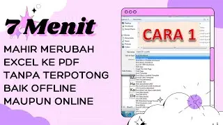 Cara mudah merubah excel ke pdf tanpa terpotong di laptop baik offline maupun online