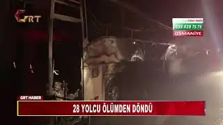 SEYİR HALİNDEKİ YOLCU OTOBÜSÜ ALEV ALEV YANDI