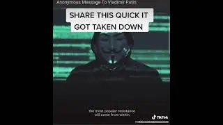 [FULL CLIP] ANONYMOUS Message To Vladimir Putin! 🇺🇦🇷🇺