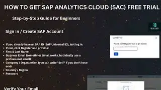 How to Get SAP Analytics Cloud SAC Free Trial – Step by Step Guide