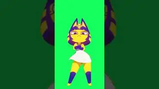 Zone Ankha actually dancing green screen loop