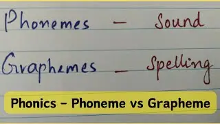 Phonemes vs Graphemes | Phonics guide step by step