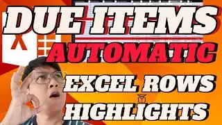 AUTO HIGHLIGHTS ROWS IN EXCEL CONTAINING DUE ITEMS #excel #exceltutorial
