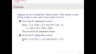 Section 2.7 Independent Events