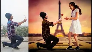 Photoshop:  Propose a Girl with Rose Edit by Photoshop | PhotoShop Editing Tutorial