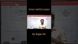 Array and Its Types |Java Programming | By Rajan Sir
