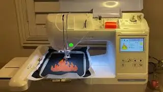 Experimenting my new design on my Brother PE800 machine