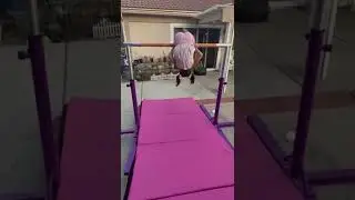 5 years old girl /gymnastics practice at home/ bar