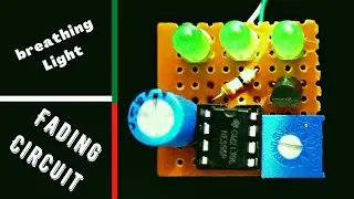 How to make FADING light |Breathing LED Circuit |