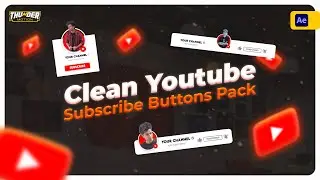 Clean YouTube Subscribe Buttons Pack  || Video Template || Free Download by 7 days free trial
