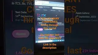 Freshers mega hiring through NQT portal go register. #tcs #viral #elvishyadav #jobs #shortvideo