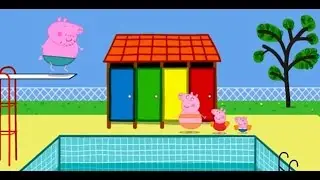 Pig Daddy jumps into the water