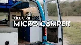 DIY Micro Camper Conversion | FULL TOUR | FULL TIME Vanlife | VW Caddy Van | Off-Grid