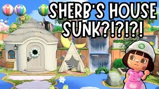 SHERB'S SUNKEN HOUSE IN THE CLOUDS | Sheep Core Cloud Core Speed Build | Let's Play Animal Crossing