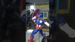Posing Action Figure Marvel Legends Ultimate Captain America #marvellegends #captainamerica #hasbro
